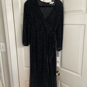 Calvin Klein Leopard Velvet Dress